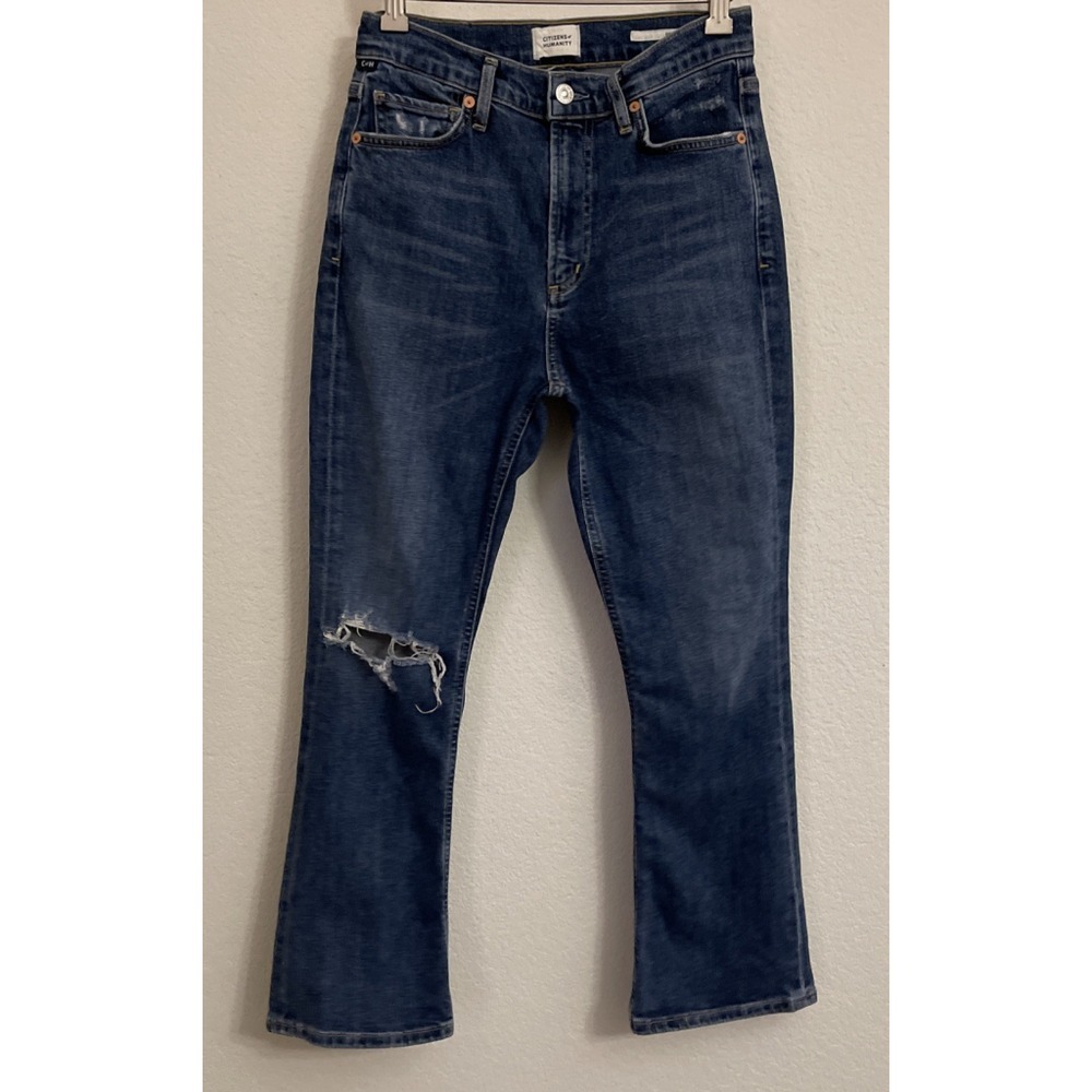 Citizens of Humanity Demy High Rise Flare Jeans‎ Distressed Medium Wash Size 26